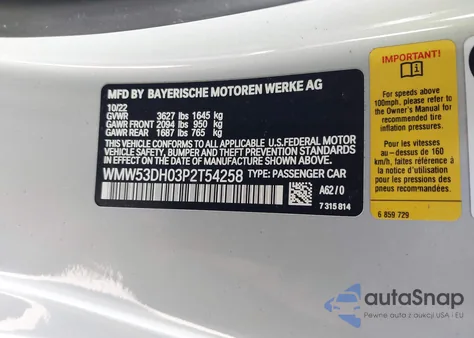 2023 Mini Hardtop Cooper S z USA, uszkodzony, nr VIN WMW53DH03P2T54258